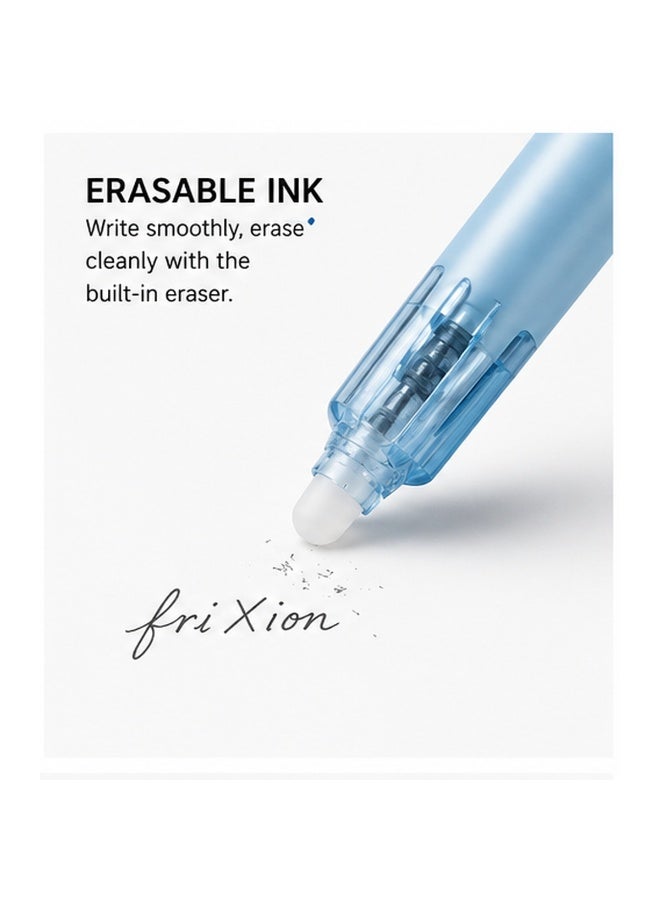 PILOT FriXion Ball 3 Slim Erasable Tri-Colour Pen LKFBS60UFPL, 0.38 mm, Pearl Blue, Gel Ink, 1 pen for diaries - Image 3