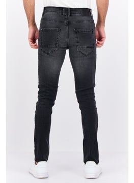 CROSSHATCH Men Slim Fit Washed Stretchable Short Jeans, Black  - Image 3