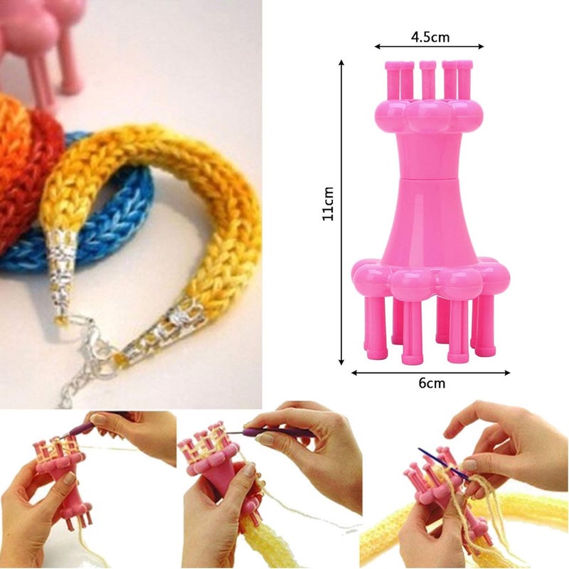 WAYION DIY Weaving Tool Hook Crochet Flower Arranger Spool Loom Knitter Knitting Rope Hook Knitting Tool - Image 3