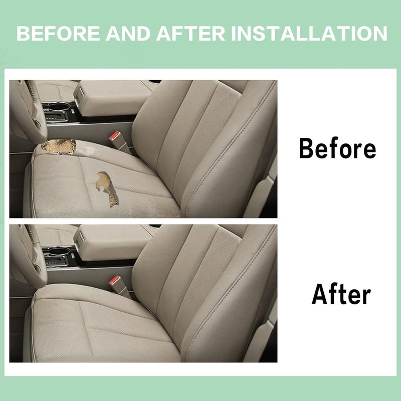 FZJDSD Driver Bottom Perforated Leather Seat Cover Tan for Ford Expedition 2007-2014 - Image 3