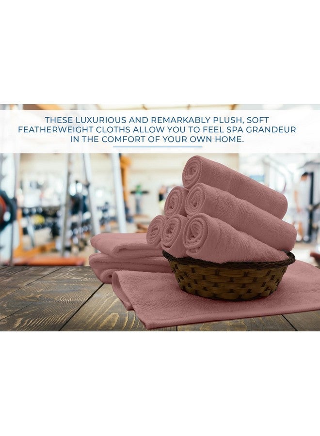 DAN RIVER 100% Cotton Face Towels 12 Pack Premium Washcloths Highly Absorbent Towels For Bathroom Spa And Daily Use 12X12 In 600 Gsm Dusty Rose - Image 5