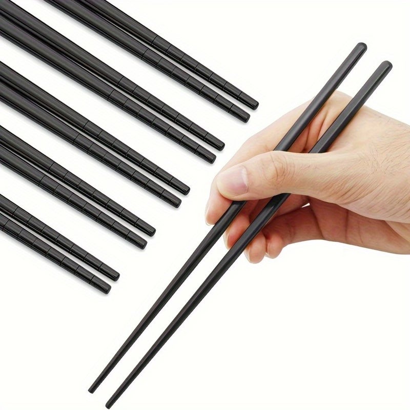 Stainless Steel Extended Chopsticks Black Dishwasher Safe Sushi Ramen Kitchen Tableware - Image 5