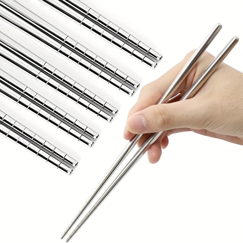 Stainless Steel Extended Chopsticks Black Dishwasher Safe Sushi Ramen Kitchen Tableware - Image 2