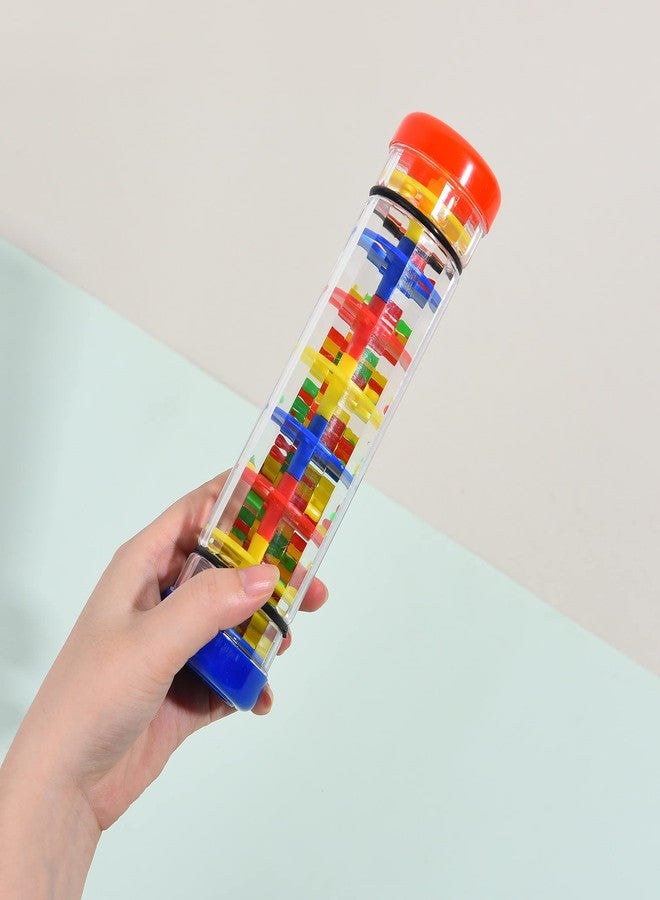 Mihey 2 Pack Rainmaker Rain Stick Toy, 8 Inch Rainstick Musical Instrument for Babies Toddlers and Kids, Sensory Developmental Shaker - Image 5