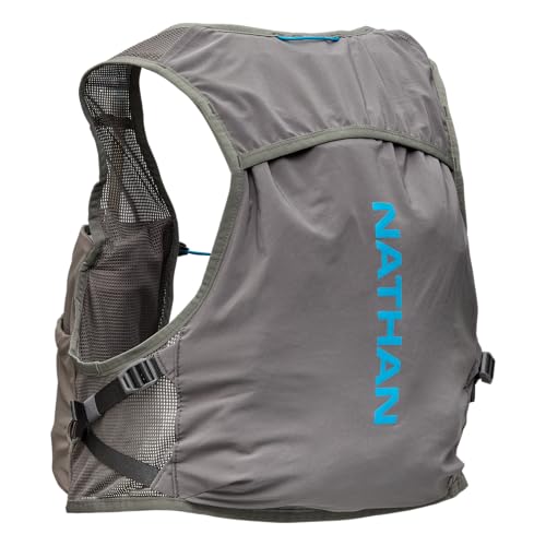 Nathan Unisex Hydration Vest - Lightweight, Quick-Fit Size Adjustment, Reflective, Includes Two 14oz Hydrapak Flasks, 4L Storage, Six Pockets for Running Essentials,Pinnacle Breeze, Charcoal, L-XL - Image 3