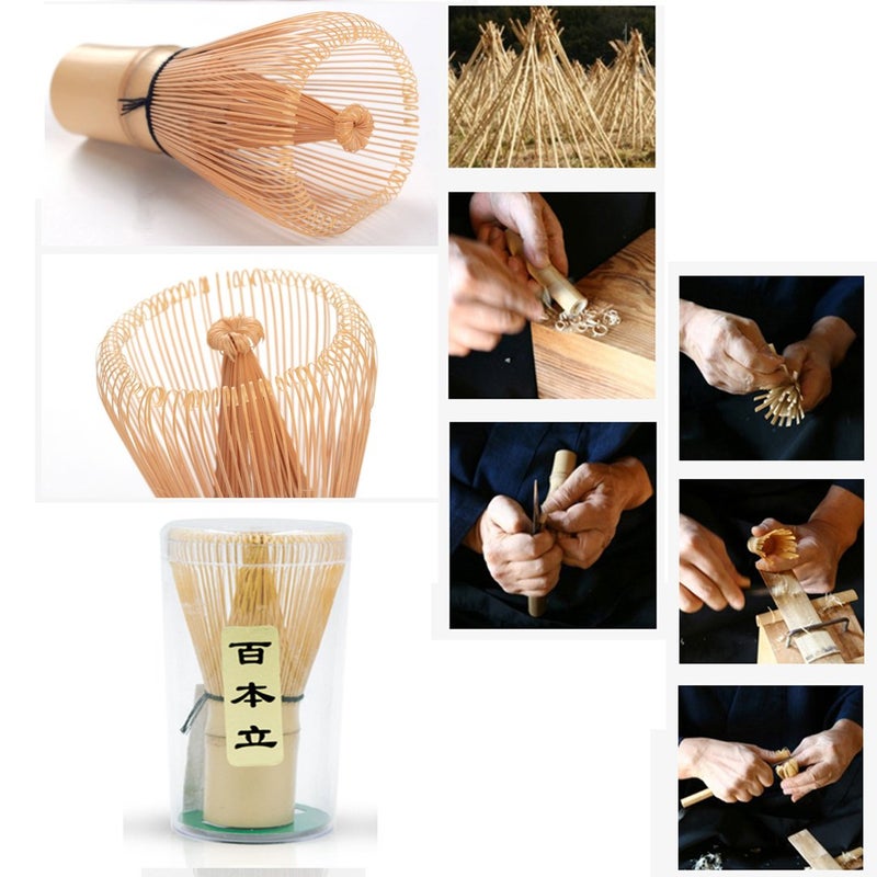 ZENRC Handcrafted Golden Bamboo Matcha Whisk, Traditional Japanese Chasen Matcha Stirrer -Bamboo Whisk Made from Durable and Sustainable Organic Bamboo - Image 3