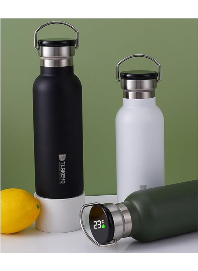 TYCOM Thermal Insulated Water Bottle 500 ML Stainless Steel Double Wall Vacuum insulated Water Bottles for Hot Cold Water Gym Bottle Flask Bottle With LED Black.  - Image 5
