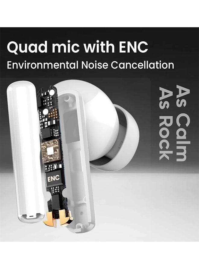 iCruze سماعات أورا TWS - بلوتوث 5.3، 40 ساعة وقت تشغيل، ENC، محركات 13 مم، عزل الضوضاء، تحكم باللمس، شحن Type-C - Image 4