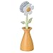 Vigar Vigar Florganic Dish Brush with Vase, Eco-Friendly, Daisy-Shaped Dish Brush and Holder, Orange  - Image 2