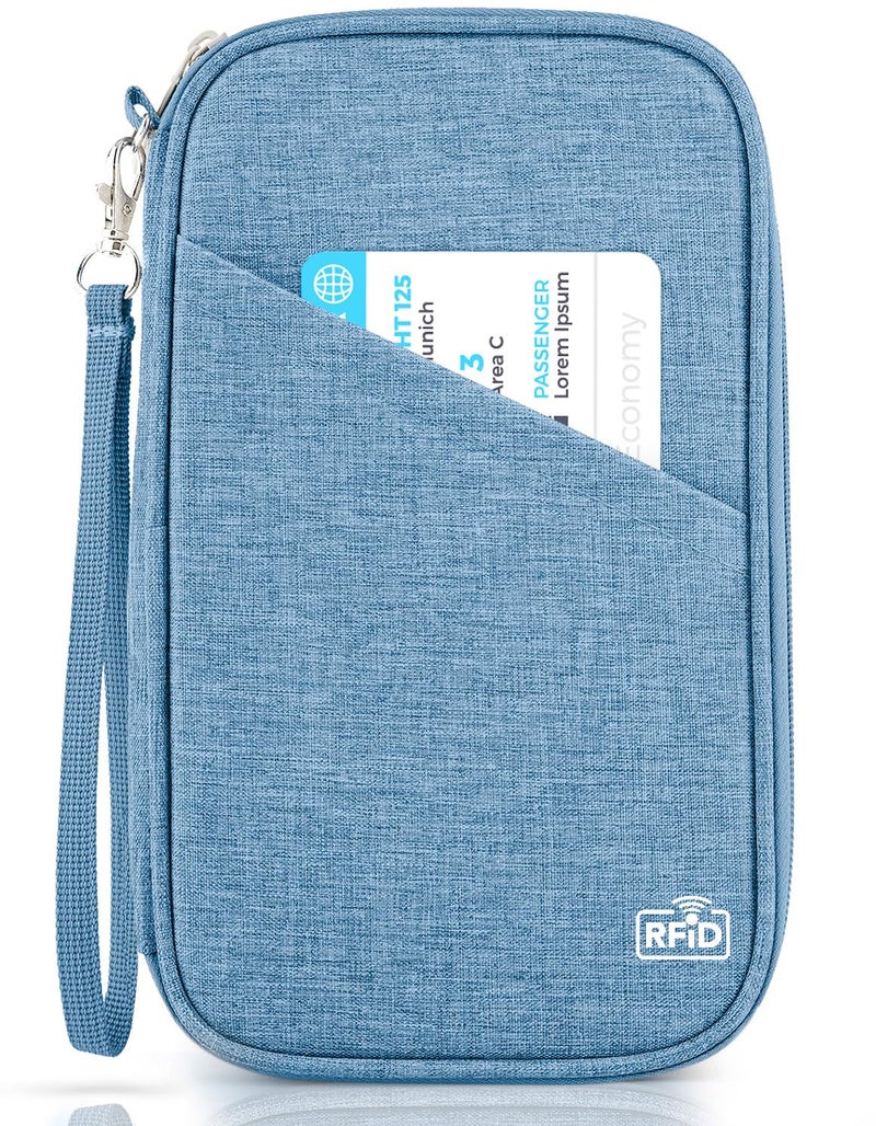 TOPBAG Passport Holder Family, Women Rfid Blocking Passport Wallet, Travel Essentials Premium Wallets, Waterproof Passport Holders Bag for Men Traveling, Travel Document Organizer Credit Cards Case - Image 1