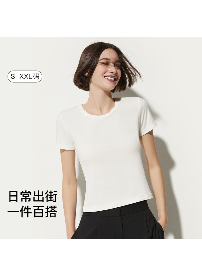 ubras Slim Versatile Women'S Short Sleeve T-Shirt, Fitted Shoulder Comfortable Top For Women - Image 2