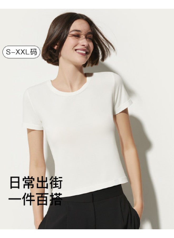 ubras Slim Versatile Women'S Short Sleeve T-Shirt, Fitted Shoulder Comfortable Top For Women - Image 1