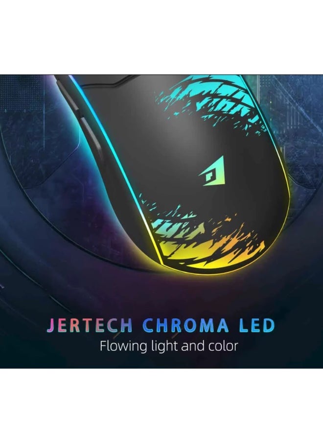 JERTECH - SHOOTER XP14 RGB Gaming Mouse - Optical Sensor 3600 DPI - 1000 Hz Polling Rate - Braided Cable - Image 1