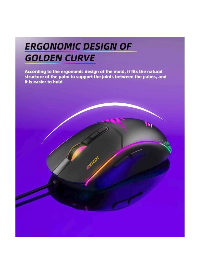 JERTECH - SHOOTER XP14 RGB Gaming Mouse - Optical Sensor 3600 DPI - 1000 Hz Polling Rate - Braided Cable - Image 1