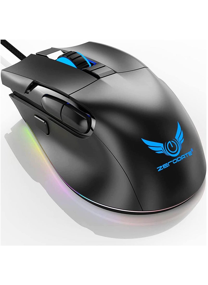 ZERODATE - G26 Gaming Mouse - Optical Sensor 7,200 DPI - Programmable 8 Buttons - With software - Image 1