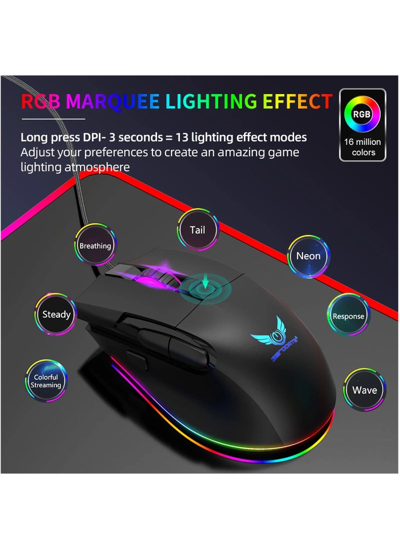 ZERODATE - G26 Gaming Mouse - Optical Sensor 7,200 DPI - Programmable 8 Buttons - With software - Image 1