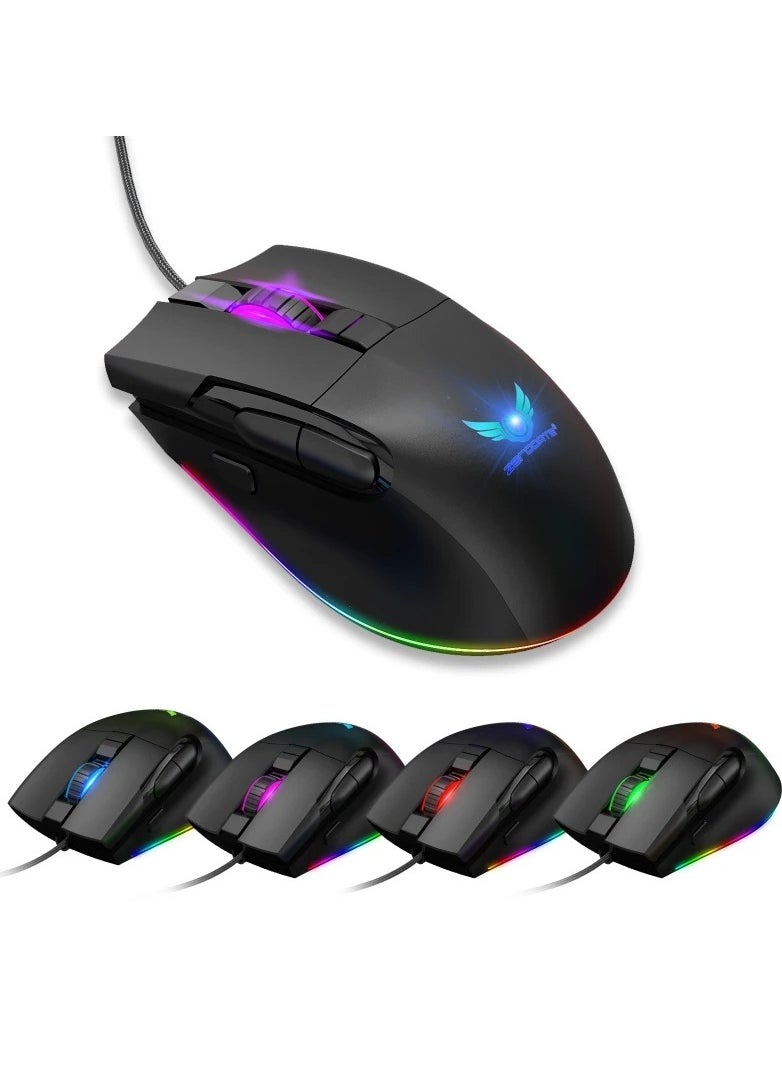 ZERODATE - G26 Gaming Mouse - Optical Sensor 7,200 DPI - Programmable 8 Buttons - With software - Image 1