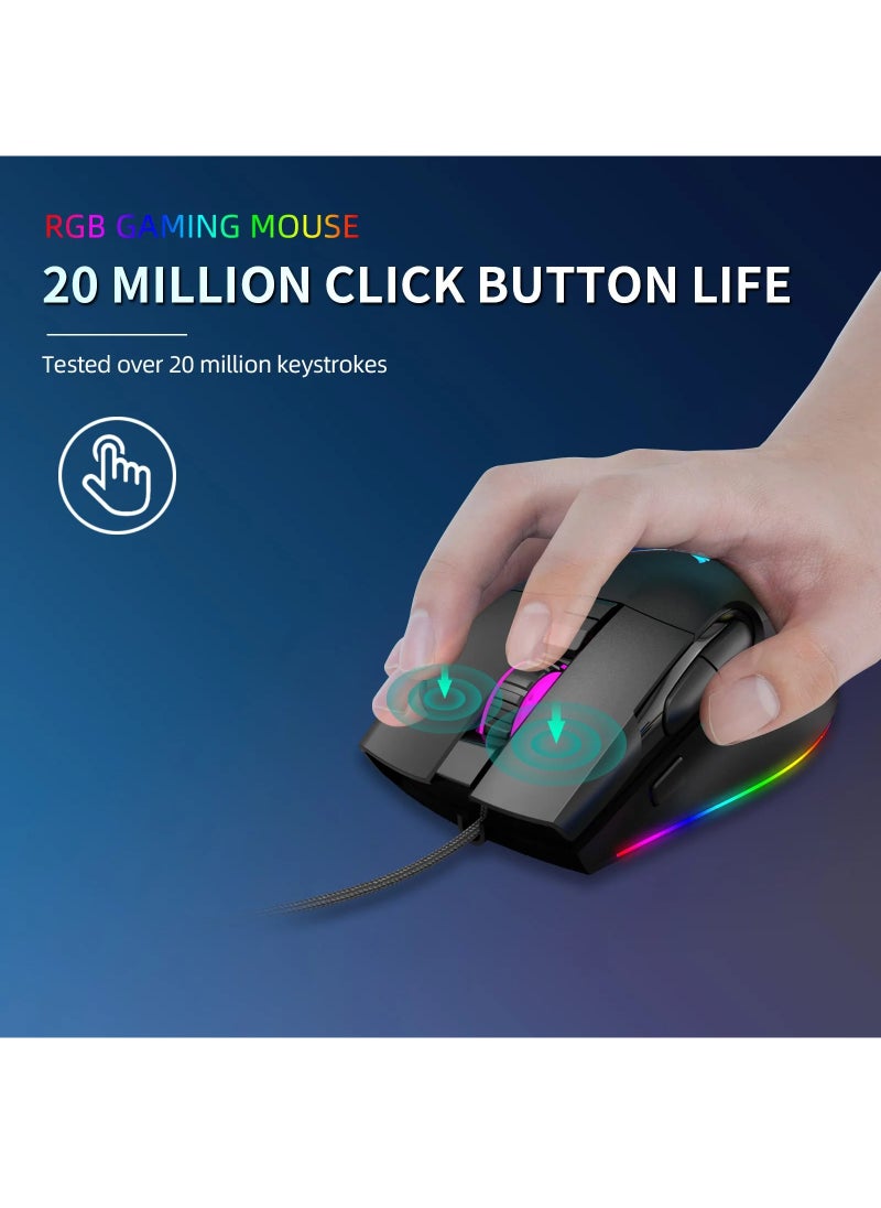 ZERODATE - G26 Gaming Mouse - Optical Sensor 7,200 DPI - Programmable 8 Buttons - With software - Image 1
