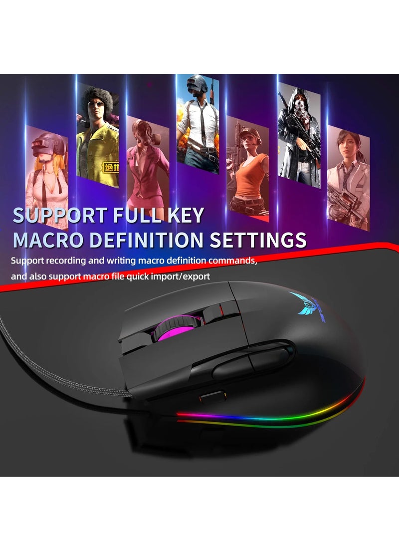 ZERODATE - G26 Gaming Mouse - Optical Sensor 7,200 DPI - Programmable 8 Buttons - With software - Image 1