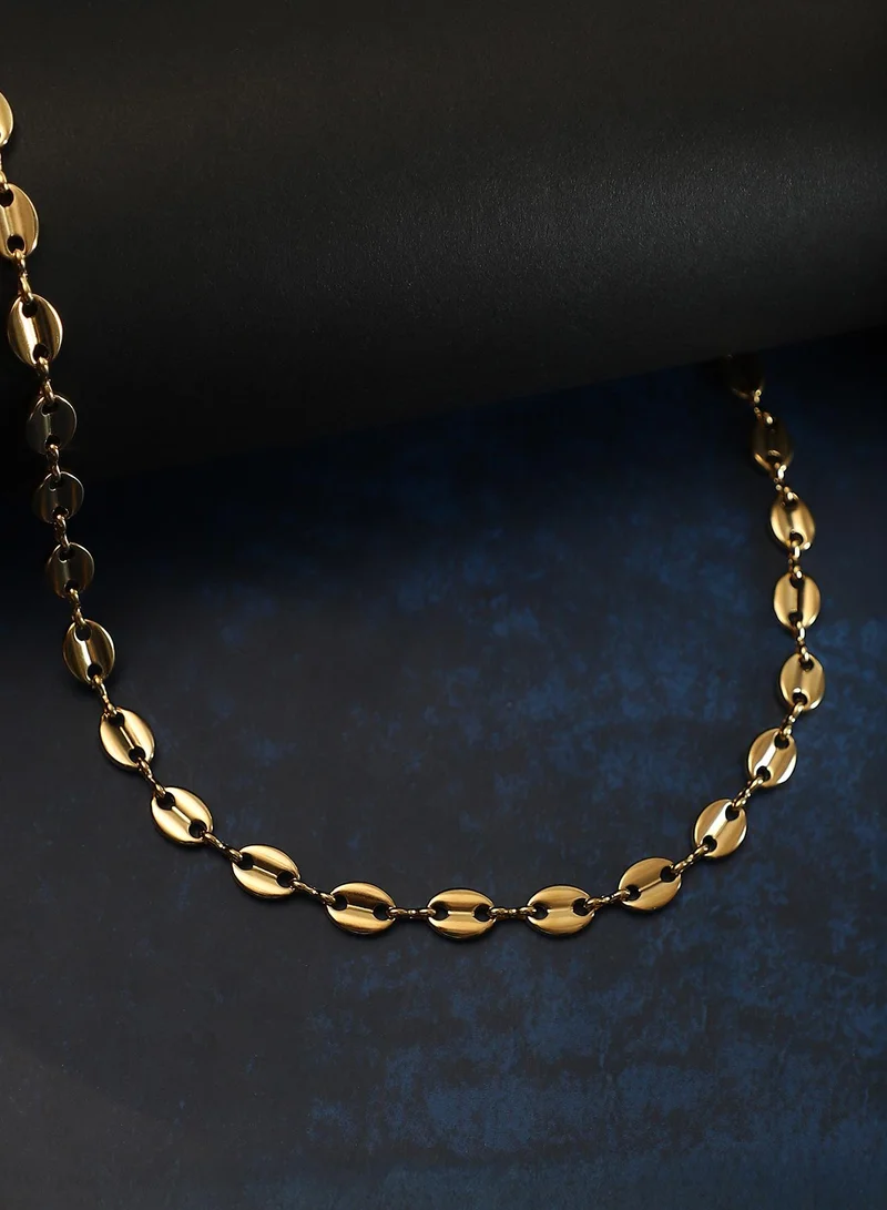 SOHI SOHI Women The Dainty Coffee-Bean Collar Necklace | California  Colour | One-Size | Metallic Alloy Material | Lobster Clasp Closure | Necklace For Casual & Evening Wear