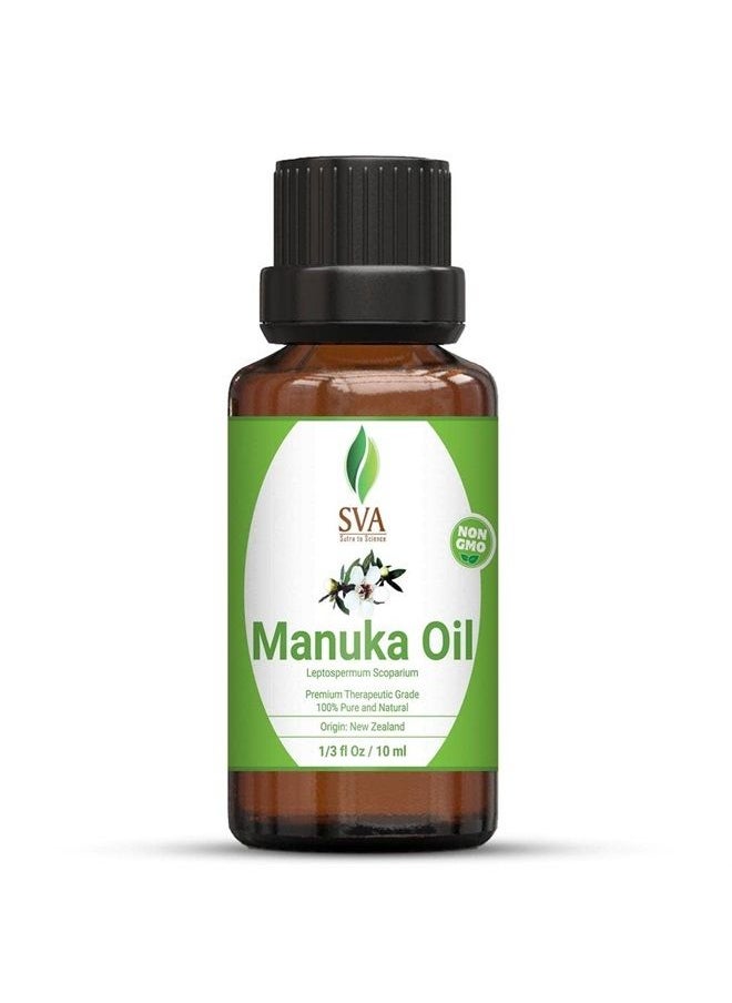 SVA Organics - SVA Organics Manuka Essential Oil 10 ml Pure Natural Undiluted Oil for Skin, Face, Face, Nails, Body Care & Aromatherapy - Image 1