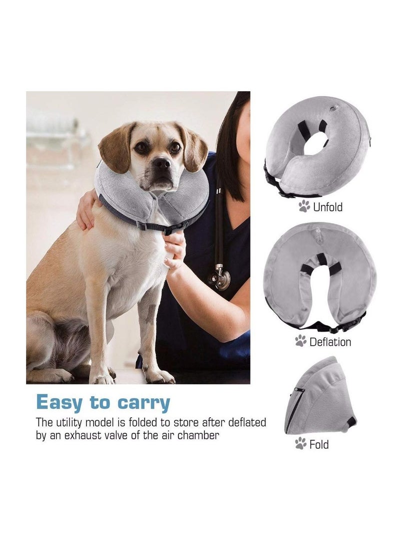 Protective Inflatable Dog Collar Soft Pet Recovery E-Collar Cone for Dogs - Image 4