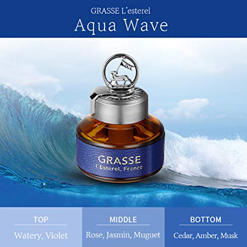 Bullsone بولسوان غراس ليستيريل، معطرات هواء طبيعية للسيارات، عطر فاخر للسيارة - رائحة أكوا ويف - Image 5