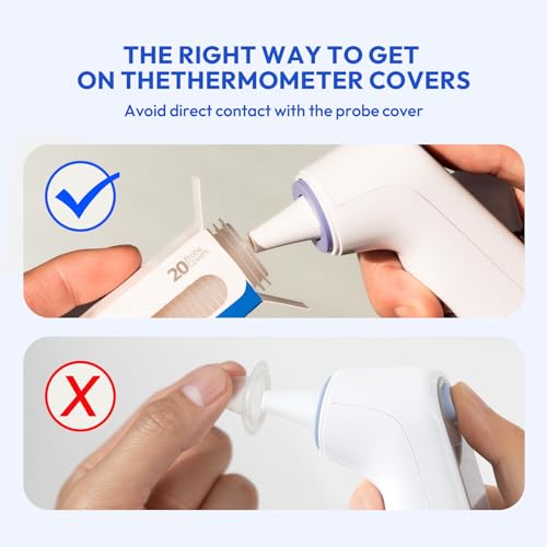 Viproud 120X Ear Thermometer Probe Covers, for All Braun Thermometer Ear Covers, Lens Filters, Refill Caps, 0% BPA Disposable Covers - Image 5