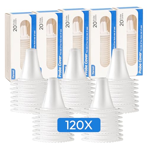 Viproud 120X Ear Thermometer Probe Covers, for All Braun Thermometer Ear Covers, Lens Filters, Refill Caps, 0% BPA Disposable Covers - Image 1