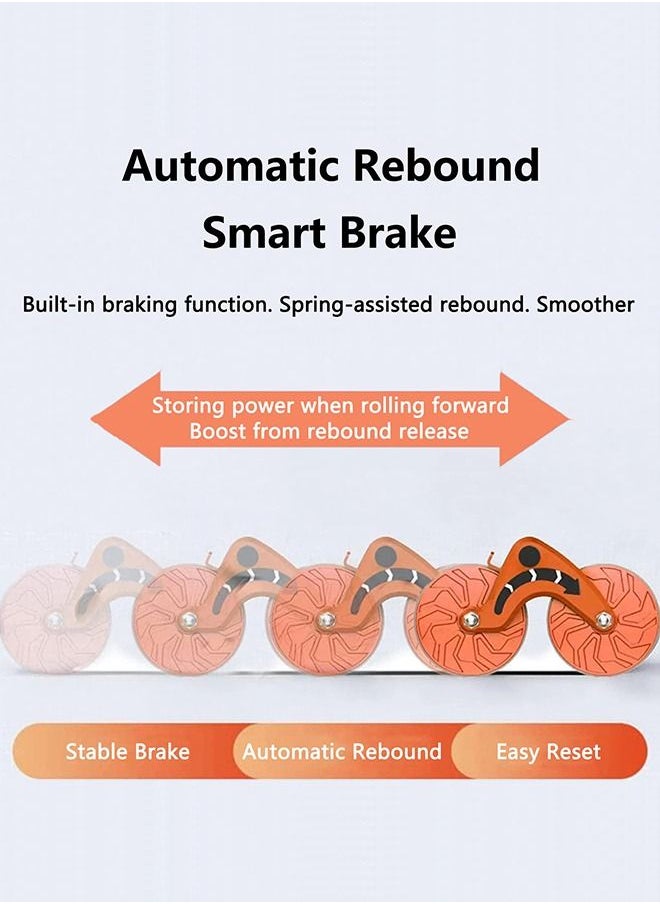 Arabest - Ab Abdominal Exercise Roller Elbow Support Automatic Rebound Abdominal Wheel with Knee Pad and Timer, Abs Roller Wheel Core Workout Strength Trainin Equipment for Beginners Home Gym - Image 1
