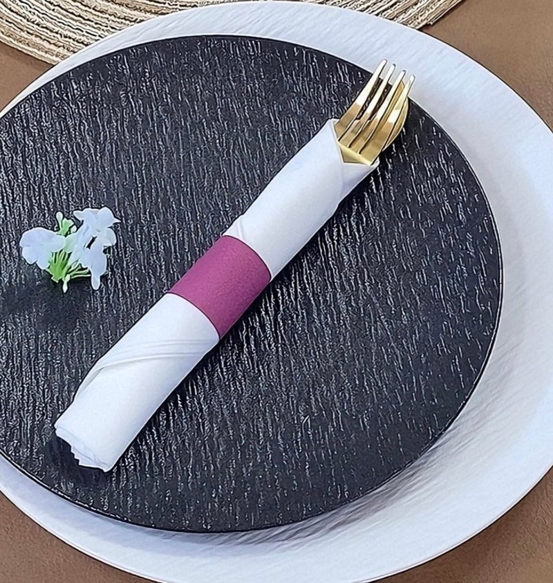 Germiwipe Paper Napkin Bands Box of 500,Napkin Rings Self Adhesive,Silverware Wraps Bands (Burgundy, Burgundy-500pcs) - Image 3