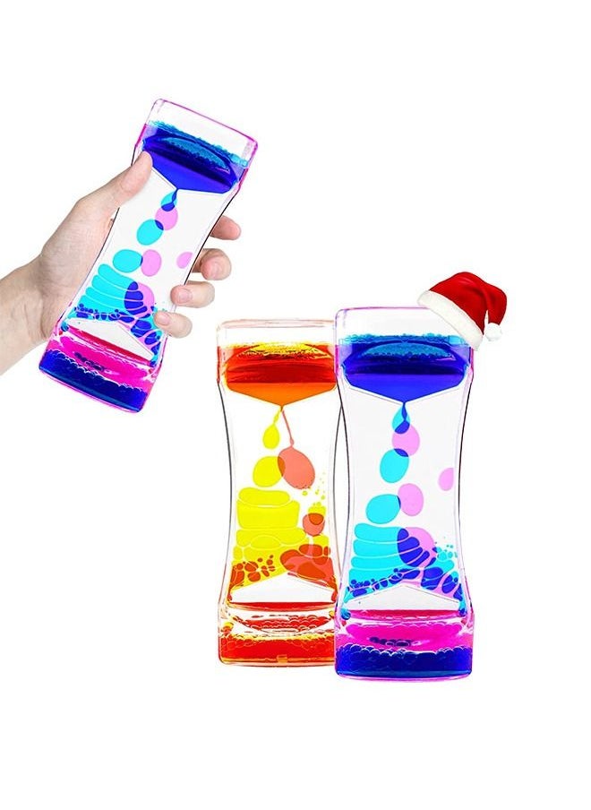 2 Pcs Liquid Motion Timer, Colorful Hourglass Timer Toothbrush Timer, Sand Clock Timer, Sensory Calming Fidget Toy