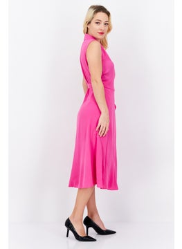 French Connection Women Plain Midi Dress, Purple  - Image 2
