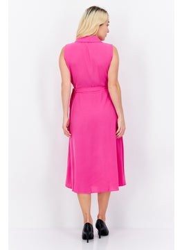 French Connection Women Plain Midi Dress, Purple  - Image 4