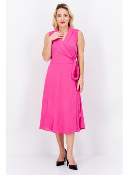French Connection Women Plain Midi Dress, Purple  - Image 1