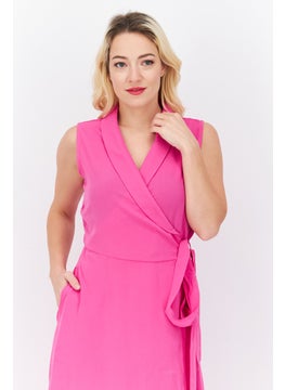 French Connection Women Plain Midi Dress, Purple  - Image 3