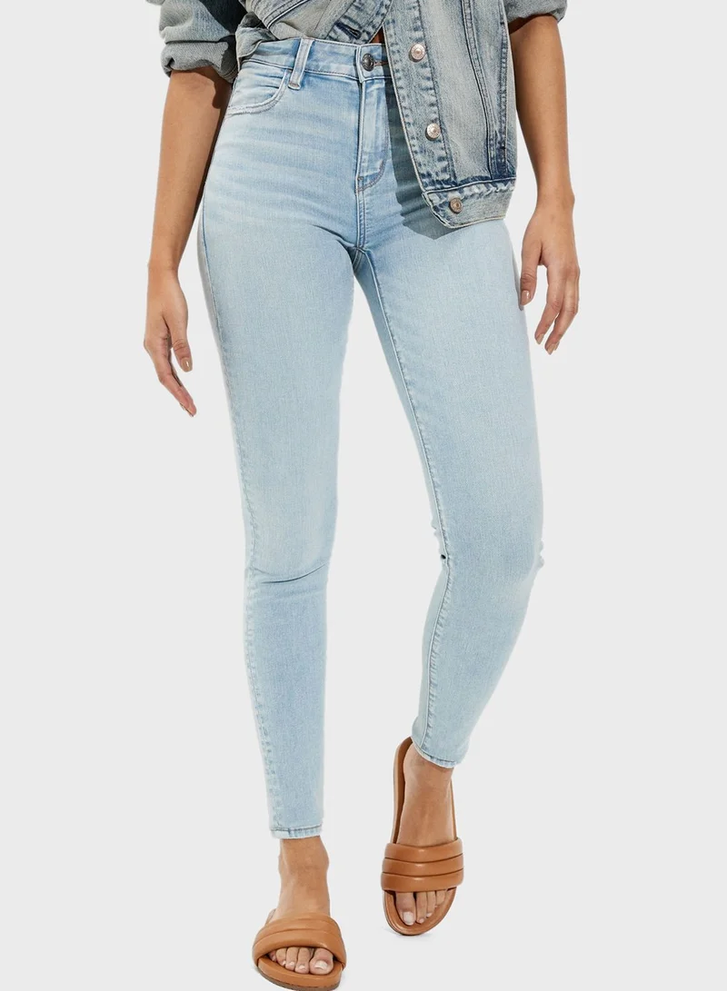 American Eagle High Waist Distressed Jeggings