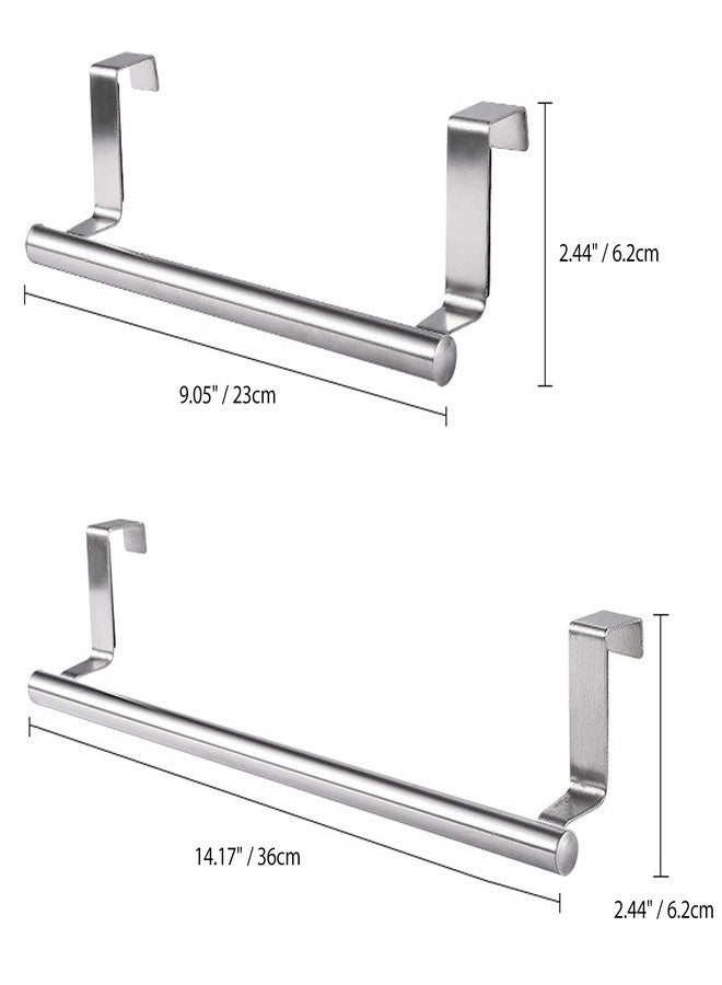 GARASANI Stainless Steel Kitchen Towel Holder, Cupboard Door Towel Rack Bar Holders for Kitchen Cabinet Towel Rag Rack Over Door Towel Bar Hanger, Silver (9 inch) - Image 5