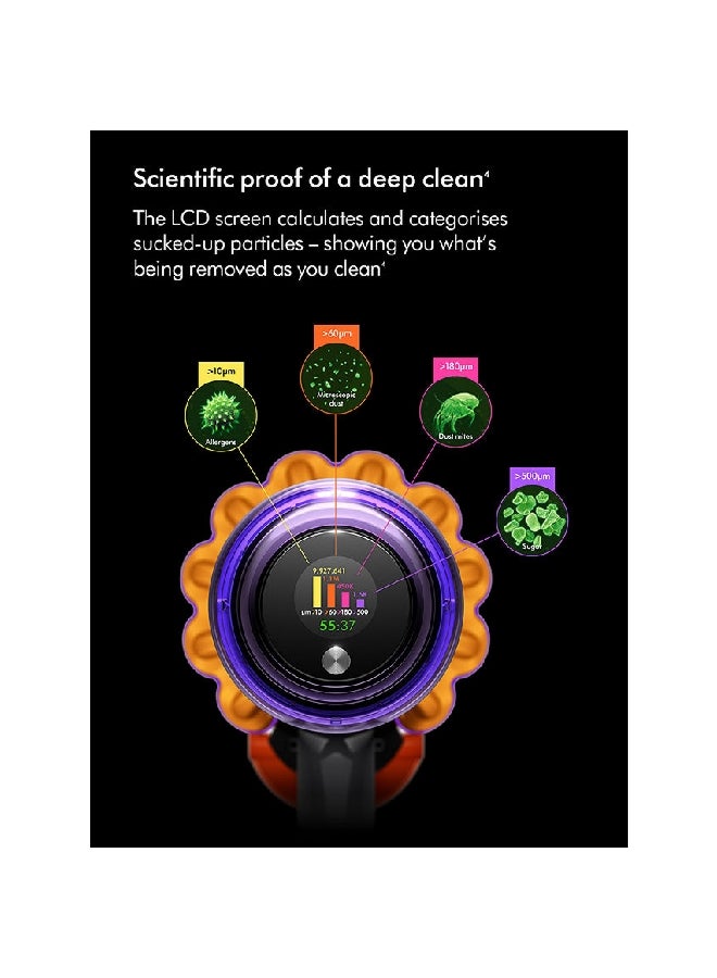 dyson 750W V15 Detect Absolute Cordless Vacuum Cleaner Nickel and Yellow 0.77 L 447033-01 750 W 447033-01 Nickel/Yellow - Image 4