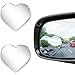 Fccairms 2Pcs Heart Shaped Blind Spot Mirrors for Cars HD Glass Frameless Convex Side Mirror Blindspot Universal Fit StickOn Wide Angle Rear View Mirrors for SUVs Trucks and RVs - Image 2