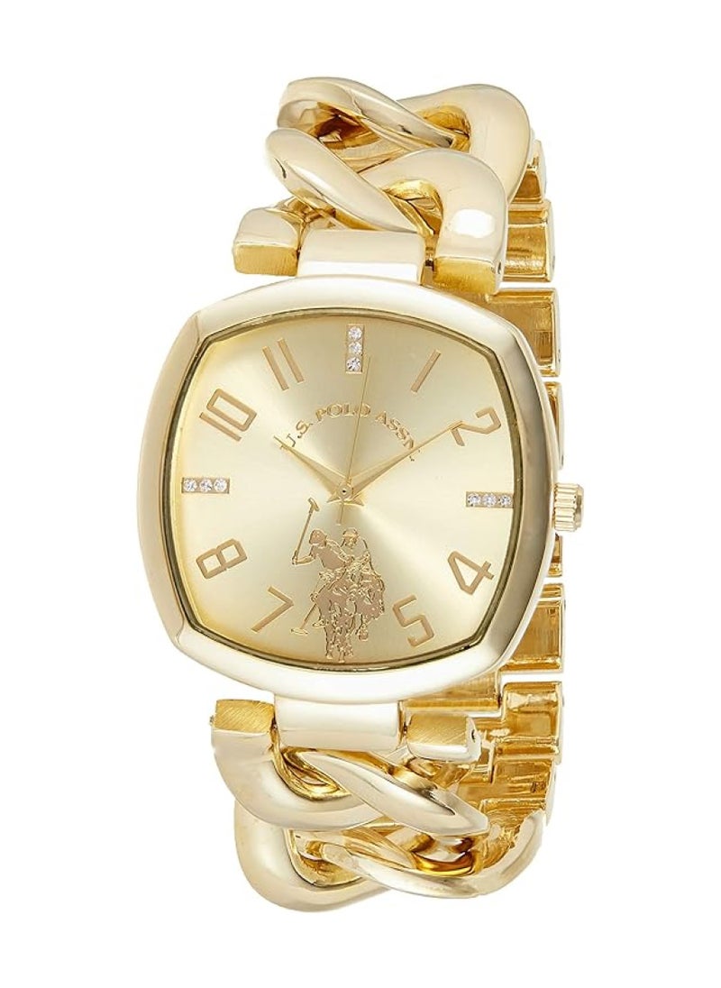 U.S. Polo Assn. Women's Quartz Watch Analog Display and Gold Plated Strap USC40250  - Image 1