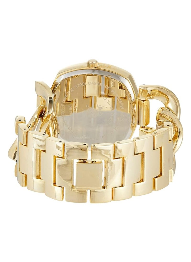 U.S. Polo Assn. Women's Quartz Watch Analog Display and Gold Plated Strap USC40250  - Image 2