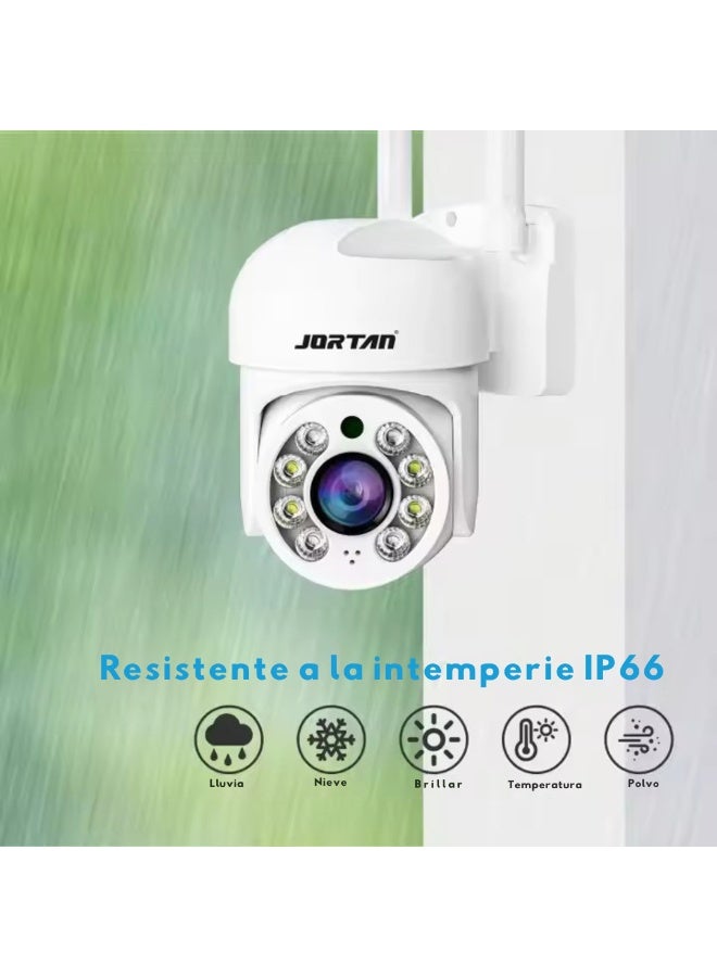 JORTAN Dome Security Camera with High Sensitivity Sensor, Dual LED Night Vision, H.264 Encoding, Smart Tracking and Wi-Fi Connectivity IP66, for Indoor or Outdoor Use - Image 5