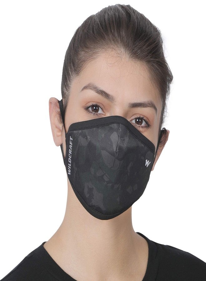 Wildcraft Unisex-Child Polyester SUPERMASK W95+ Reusable Outdoor Respirator 7P : SUBLIPRINT : Brown_CAMO : S (8903338163961 7 Count (Pack of 1)) - Image 3
