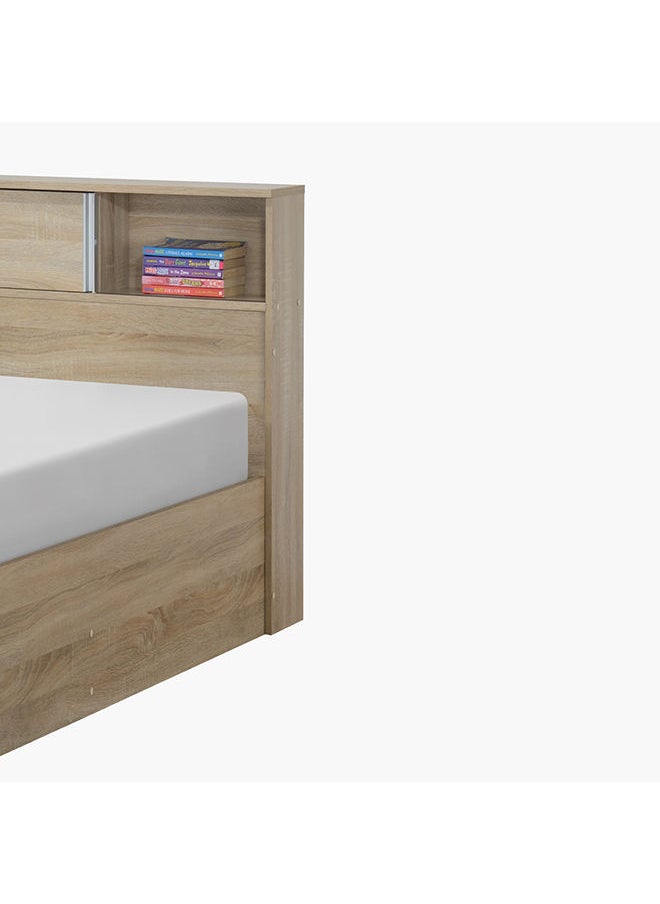 Home Box - Oasis Cambridge Single Bed With Sliding Door Storage Headboard 222.5x83x98.5 cm - Image 1