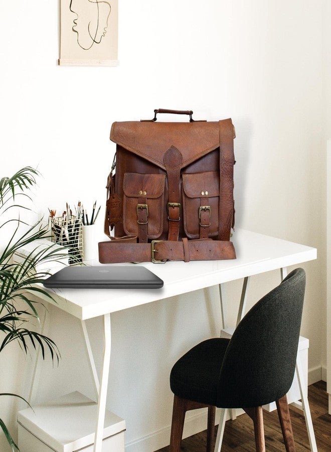 Madosh Handmade Genuine Leather Shoulder Satchel Men's Bag Business Laptop Office Messenger Briefcase Crossbody Bag - Image 5
