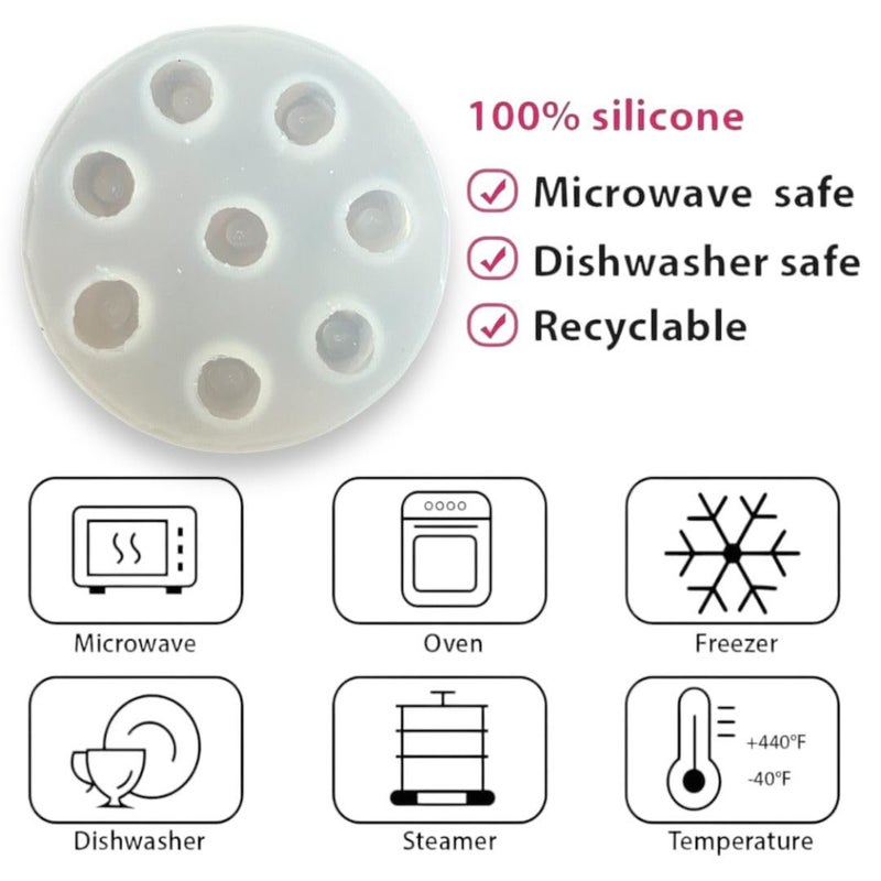 UKIYO INTERNATIONAL UKIYO international® - Blueberry Silicone Mould for Candle Making Mini Chocolate Mold Fruit Berry Cupcake Dessert Decor Topping Mold Art and Crafts 8 Cavity Moulds - Image 4