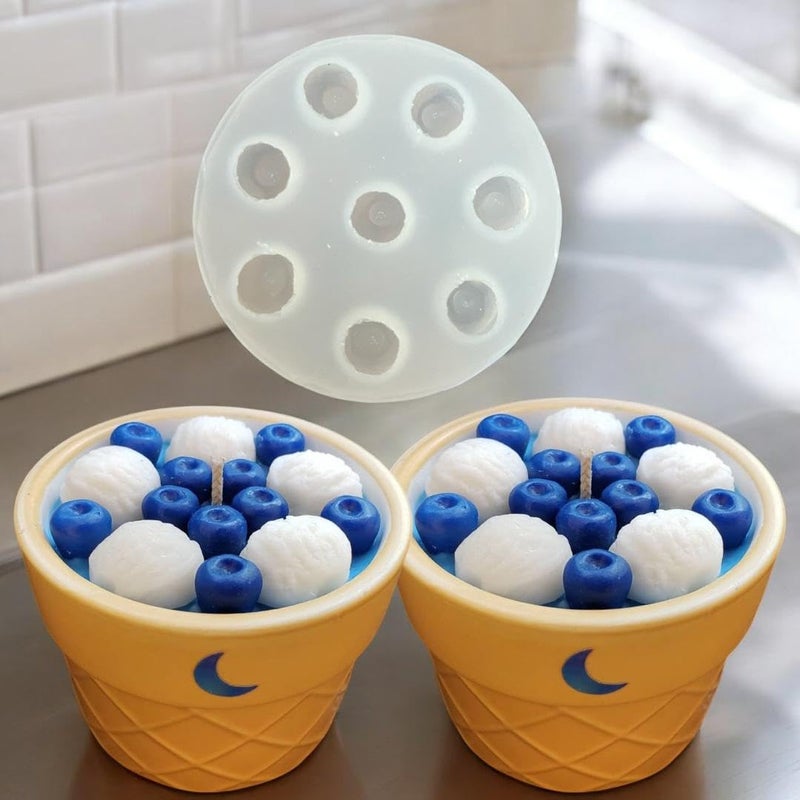 UKIYO INTERNATIONAL UKIYO international® - Blueberry Silicone Mould for Candle Making Mini Chocolate Mold Fruit Berry Cupcake Dessert Decor Topping Mold Art and Crafts 8 Cavity Moulds - Image 5