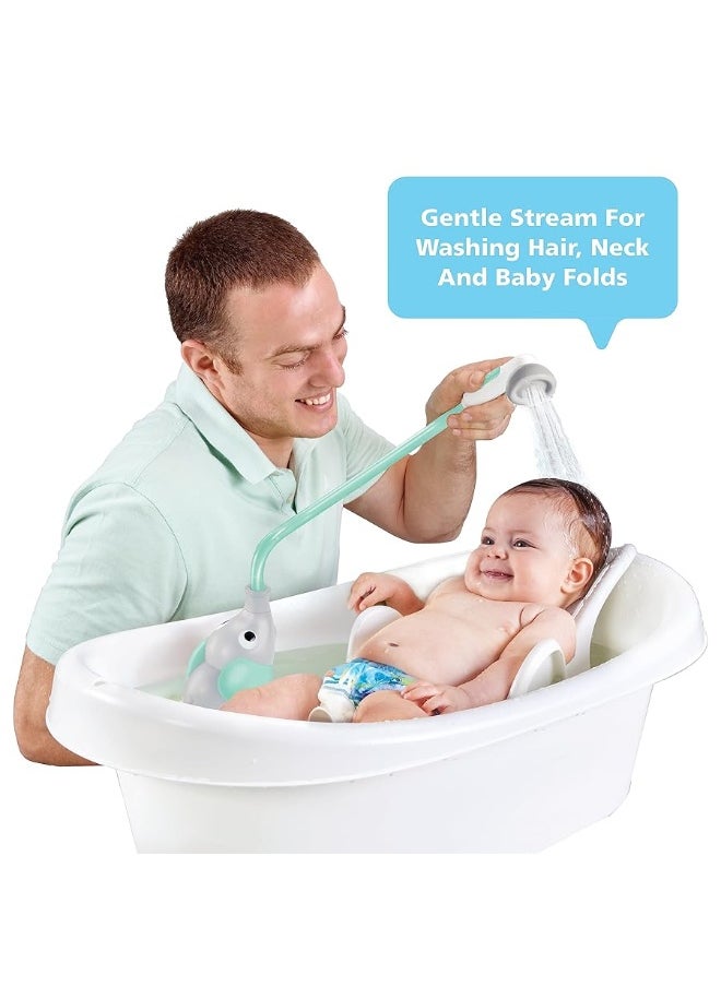 Yookidoo - Yookidoo Baby Bath Shower Head - Elephant Water Pump with Trunk Spout Rinser - Control Water Flow from 2 Elephant Trunk Knobs for Maximum Fun in Tub or Sink for Newborn Babies - Image 1