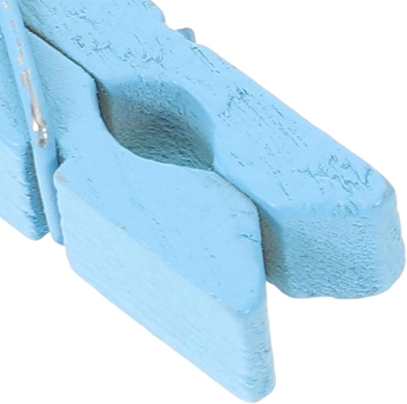IMIKEYA 200pcs Blue Wooden Clothespins 35mm Laundry Pegs and Photo Clips Craft Pins for Hanging Pictures Clothes DIY Decoration Shower Games - Image 3
